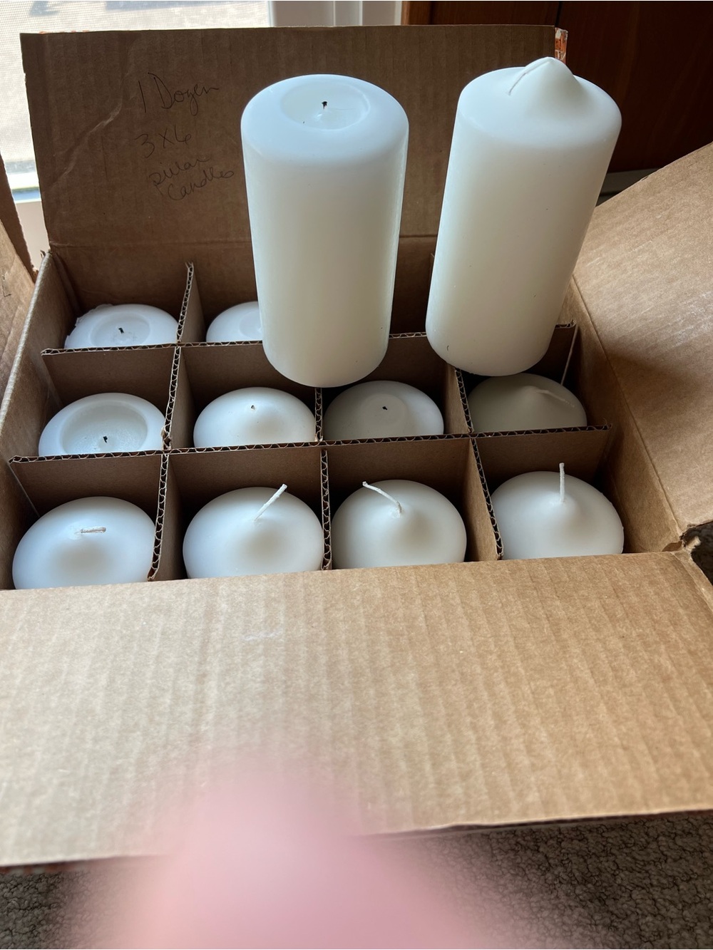 Classic White Pillar Candles 3x6 - Pack of 12
